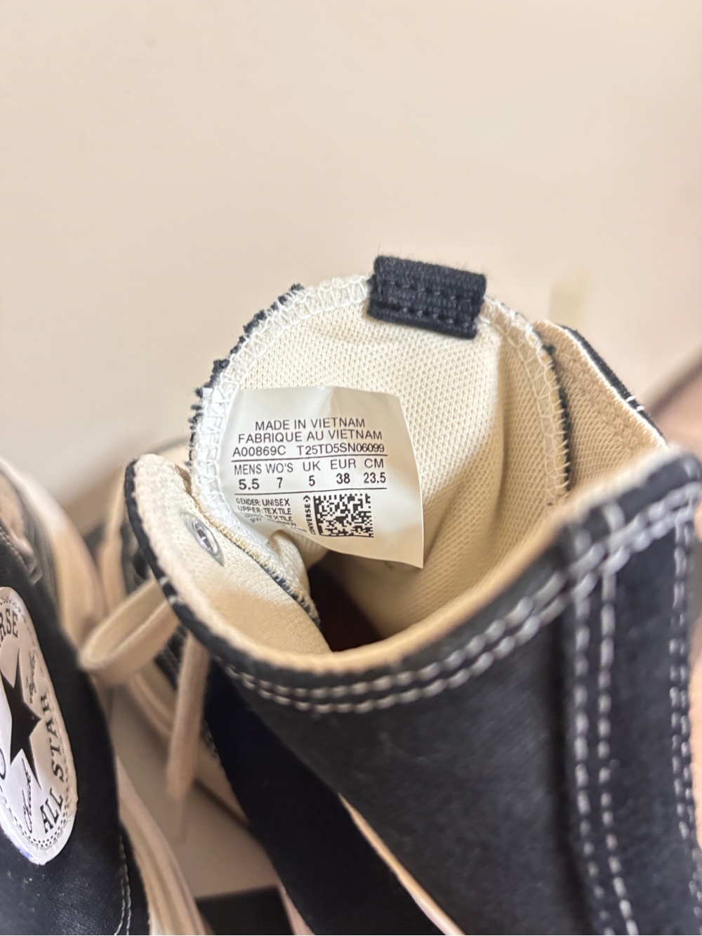 Converse Black and White High-Top Sneakers - Picture 5 of 5